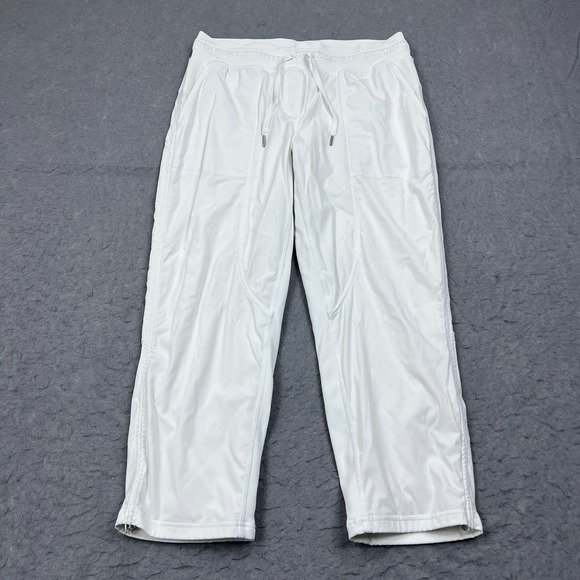 Lululemon Pants Womens 10 White Swift Dance Studio Crop 25" Mid Rise Yoga W6BAPS - Picture 1 of 14